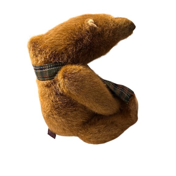 Samuel  humpback Teddy Bear with Plaid Scarf T.C. Dawson By Fiesta Plush  TAG - Picture 8 of 13